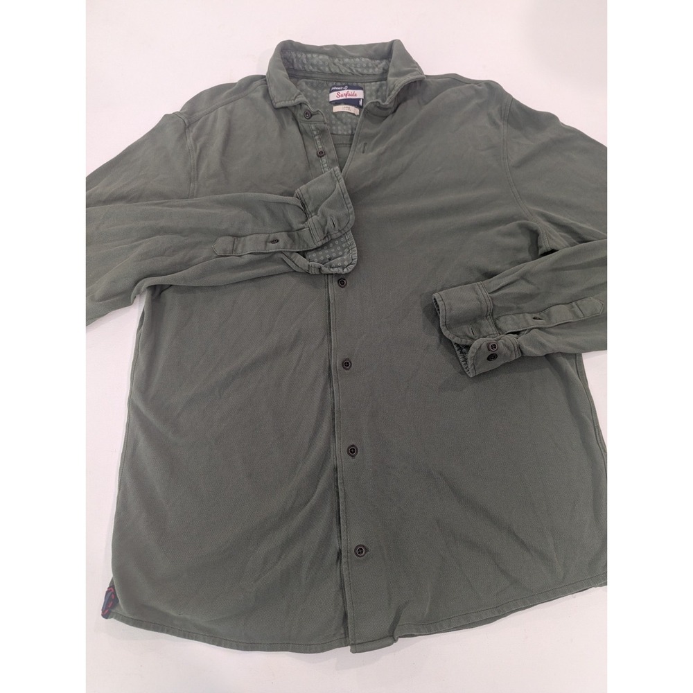 Johnnie-O Surfside Men L Green Long Sleeve Button Up Shirt JMWL6180